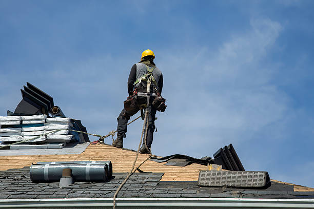 Professional Gutter Installation technician working in Manville, NJ